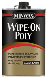 Minwax 60910000 Wipe-On Poly Paint, Liquid, Clear, 1 qt, Can
